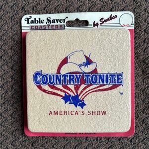 Country Tonite Coasters Table Saver by Swibco Vintage Las Vegas Made in USA NWOT
